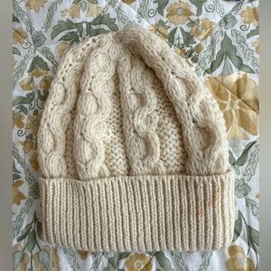 Aran Crafts Kid Sized Irish Wool Winter Hat Honeycomb pattern
